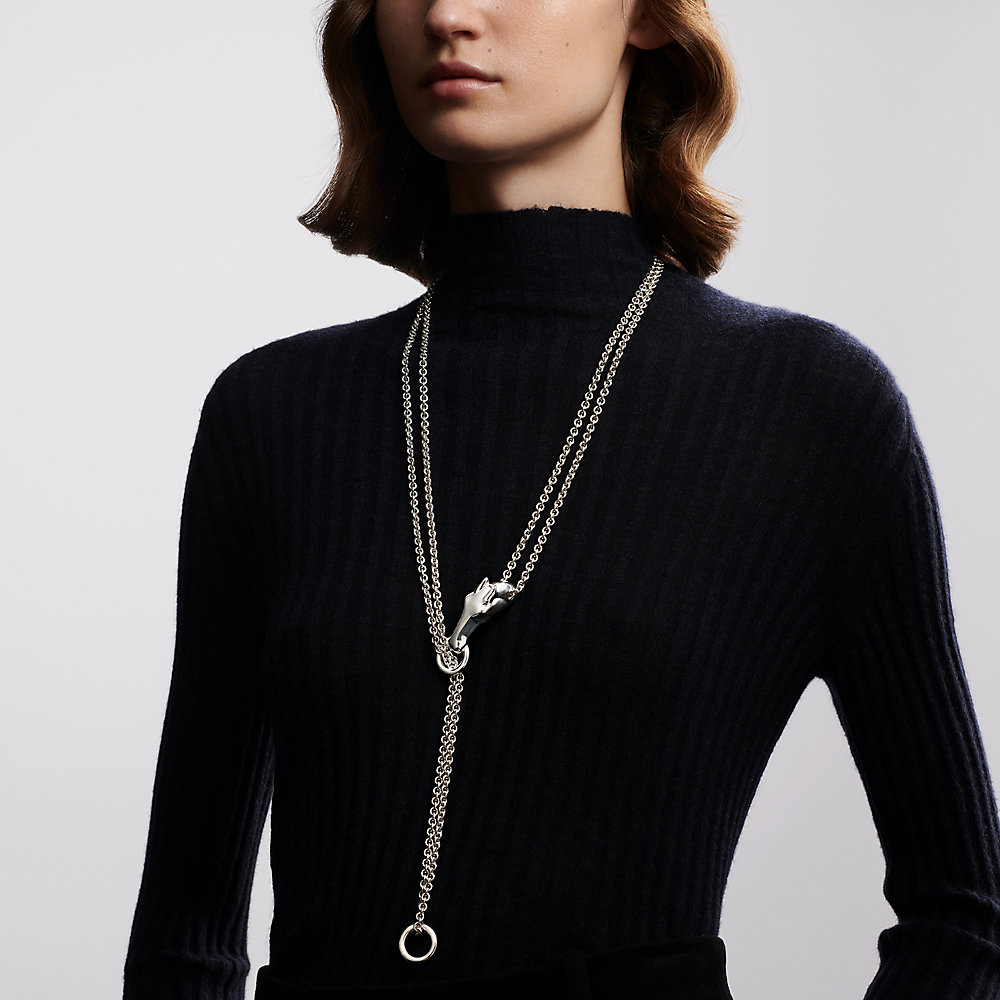 Galop Hermes long necklace, large model | Hermès Finland